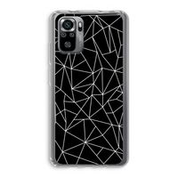 Geometrische lijnen wit: Xiaomi Redmi Note 10S Transparant Hoesje
