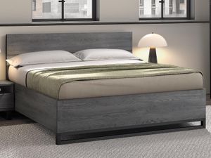 Tweepersoonsbed SUZETTE 160x200 cm iron grijs