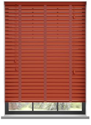 Aluminium jaloezie met ladderband - Rood Mat