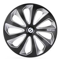 4-Delige Sparco Wieldoppenset Sicilia 16-inch zwart/zilver/carbon SP1675BKSVC - thumbnail