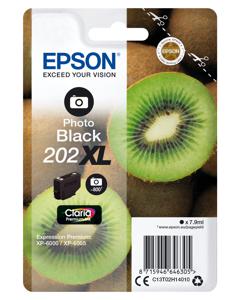 Epson inktcartridge 202XL, 800 pagina's, OEM C13T02H14010, Photo Black, zwart