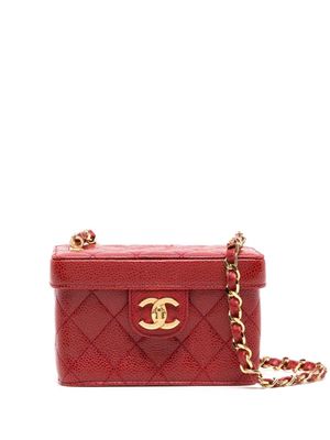 CHANEL Pre-Owned mini sac à logo CC Turnlock (1992) - Rouge