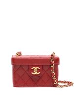 CHANEL Pre-Owned mini sac à logo CC Turnlock (1992) - Rouge - thumbnail