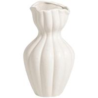 Leen Bakker - Vaas Calle Off-white 25,5xØ13,8 Cm - Keramiek - Wit#Crème - H25.5 Cm