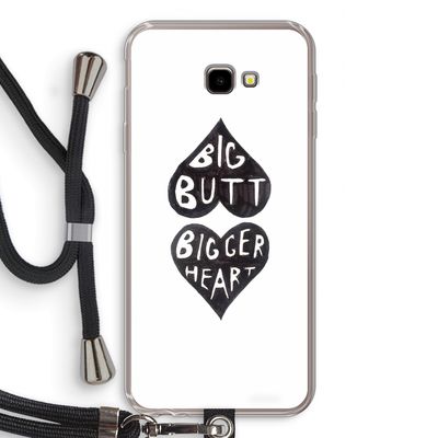 Big butt bigger heart: Samsung Galaxy J4 Plus Transparant Hoesje met koord