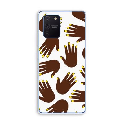 Hands dark: Samsung Galaxy Note 10 Lite Transparant Hoesje