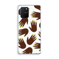 Hands dark: Samsung Galaxy Note 10 Lite Transparant Hoesje