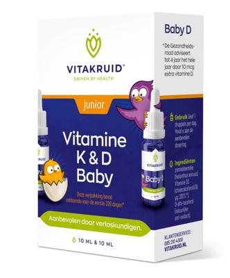 Vitakruid Vitamine K & D baby druppels 10ml