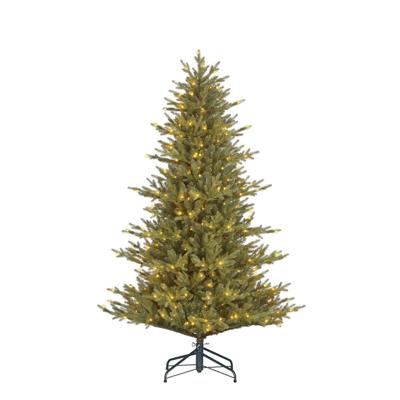 Kunstkerstboom Meran groen H215 x dia. 137 cm met 384 LED warm wit - Black box