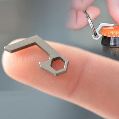 EDC mini lichtgewicht fles bier Opener sleutelhanger Pocket tool buitenkamp wandeling Utility gadget titanium legering