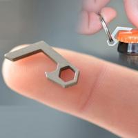 EDC mini lichtgewicht fles bier Opener sleutelhanger Pocket tool buitenkamp wandeling Utility gadget titanium legering
