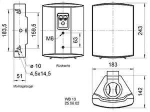 Visaton WB 13 5 inch fullrange speaker 100V/8 Ohm 80W