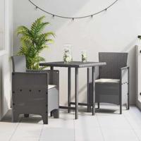 Tuinstoel 2 pcs Lichtgrijs 53 x 49 x 85 cm PP