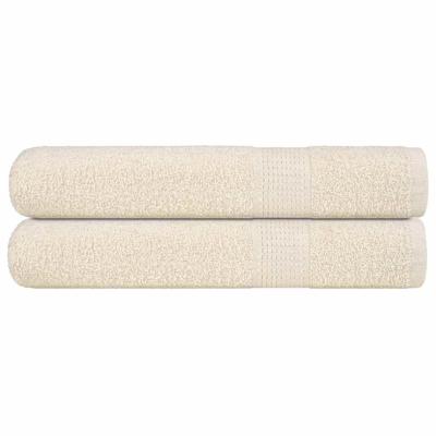 VidaXL Handdoeken 2 st 100x200 cm 360 g/m² 100% katoen crèmekleurig