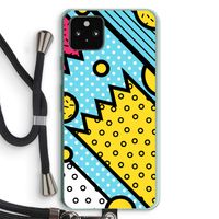 Pop Art #1: Pixel 5a 5G Transparant Hoesje met koord