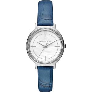 Michael Kors Dames Cinthia MK2661 zilver leer Japans quartz modehorloge
