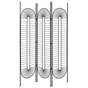 Beliani - NOALE - Kamerscherm - Zwart - Metaal