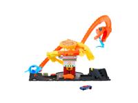 Hot Wheels Pizza Slam Corba Attack of T-Rex Blaze Battle (City Pizza Race)