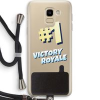 Victory Royale: Samsung Galaxy J6 (2018) Transparant Hoesje met koord