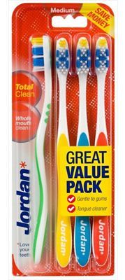 Jordan Tandenborstel Total Clean Medium 4st