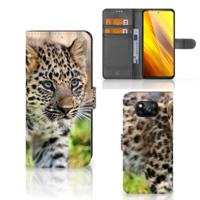 Xiaomi Poco X3 | Poco X3 Pro | Telefoonhoesje | Met pasjeshouder | Baby Luipaard