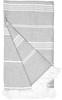 The One Towelling TH1400 Recycled Hamam Towel - Ash Grey - 100 x 180 cm