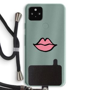 Kusje: Pixel 5a 5G Transparant Hoesje met koord