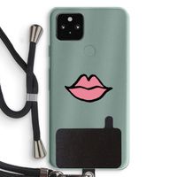 Kusje: Pixel 5a 5G Transparant Hoesje met koord