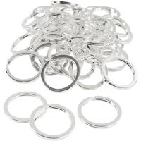 Creativ Company Sleutelring, d 28 mm, verzilverd, 50 stuk/ 1 doos Creativ Company Sleutelring, d 28 mm, verzilverd, 50 stuk/ 1 doos