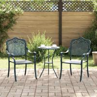 Tuinstoel 2 pcs Groen 64 x 62 x 93cm Aluminium