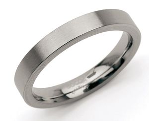 Boccia 0120-01 Ring Titanium zilverkleurig 3,2 mm Maat 57