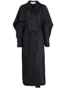 Victoria Beckham trench en soie à design drapé - Noir