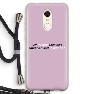 uw waarde daalt niet: Xiaomi Redmi 5 Transparant Hoesje met koord