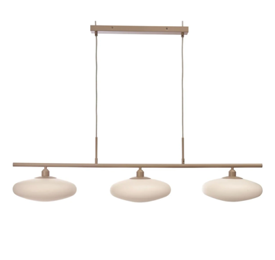 Hanglamp Sapporo 3 disc wit/zand