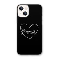 Friends heart black: iPhone 13 mini Transparant Hoesje