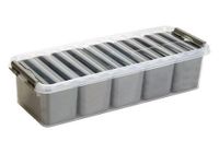 Sunware Q-line mixed box 3,5 liter met metaal baskets 4 x 0,25 liter + 3 x 0,55 liter transp/metaal