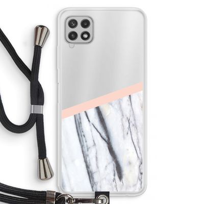 A touch of peach: Samsung Galaxy A22 4G Transparant Hoesje met koord