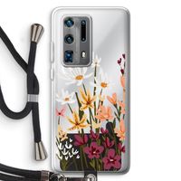 Painted wildflowers: Huawei P40 Pro Plus Transparant Hoesje met koord