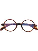 Cutler & Gross lunettes de vue à effet écaille de tortue - Marron