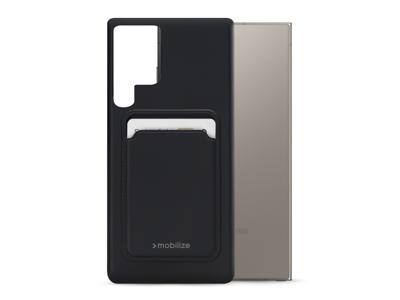 Mobilize Mobilize Rubber Gelly Card Case Samsung Galaxy S24 Ultra 5G Matt Black