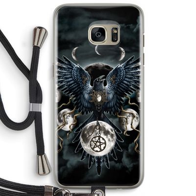 Sinister Wings: Samsung Galaxy S7 Edge Transparant Hoesje met koord