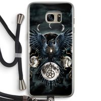 Sinister Wings: Samsung Galaxy S7 Edge Transparant Hoesje met koord