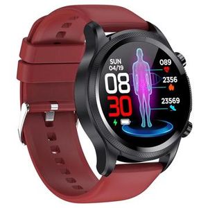 Waterbestendig Sports Smartwatch met ECG E400 - TPU Band - Rood