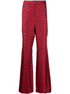 AMIRI pantalon évasé en soie - Rouge