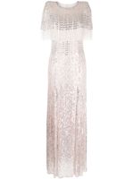 Jenny Packham robe Lyla à ornements en cristal - Argent