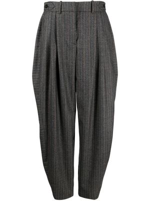 Stella McCartney pantalon ample à fines rayures - Gris
