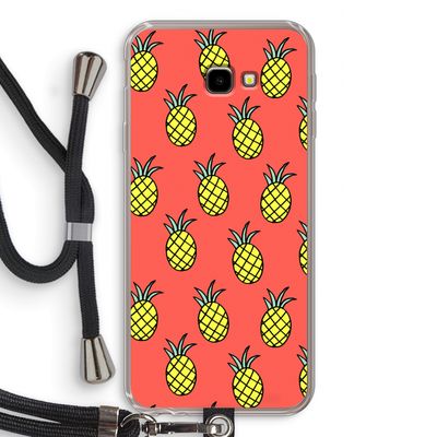 Ananas: Samsung Galaxy J4 Plus Transparant Hoesje met koord