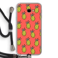 Ananas: Samsung Galaxy J4 Plus Transparant Hoesje met koord