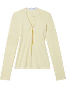 Proenza Schouler White Label t-shirt à design torsadé - Jaune