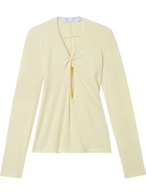 Proenza Schouler White Label t-shirt à design torsadé - Jaune